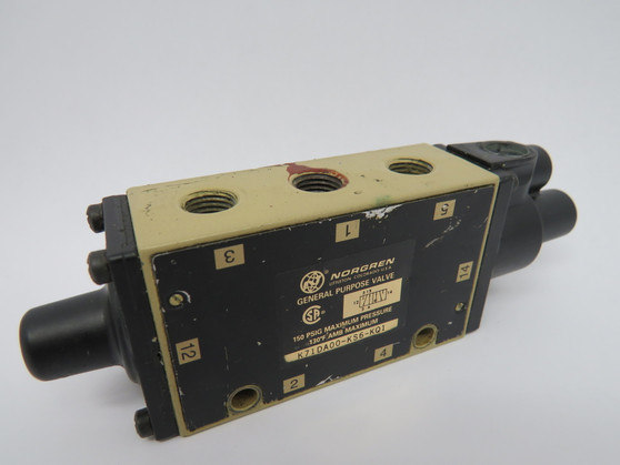 Norgren K71DA00-KS6-KQ1 5/2 Pneumatic Valve 1/4" 150 PSIG SHELF WEAR USED