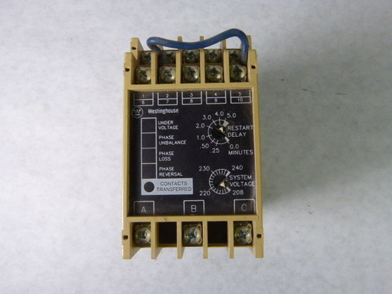 Westinghouse SVM3AB/4324B04G12 System Voltage Monitor  USED