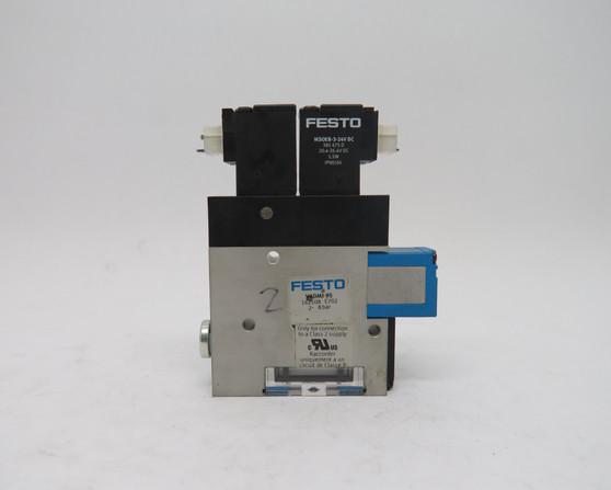 Festo 162508 VADMI-95 Vacuum Generator 2-8bar 24VDC USED