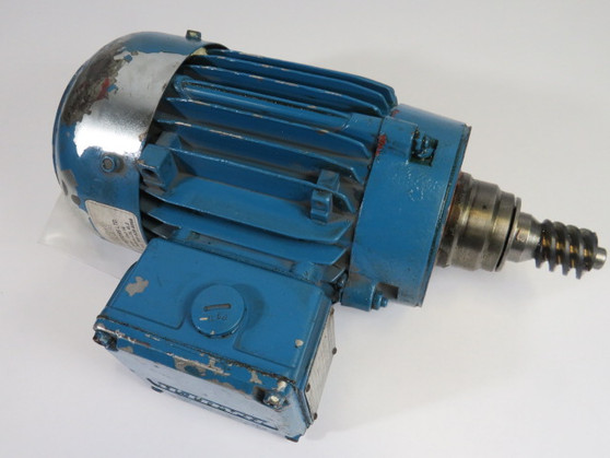 Bauer 0.25HP 0.18kW 1600/160RPM 575V TEFC 3Ph 0.51A 60Hz CUSTOM SHAFT USED