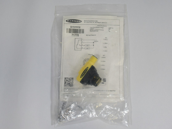 Banner QS18VP6FQ8 Fiber Optic Amplifier 10-30VDC 71778 NWB
