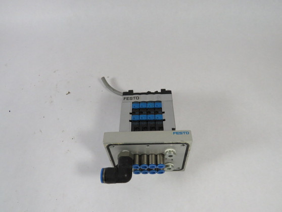 Festo CPV10-V1 4-Port Valve Manifold Assembly With 553260 Valves  USED