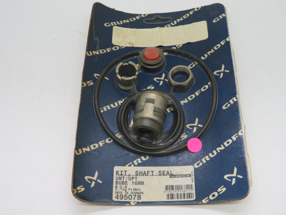 Grundfos 495078 UMT/UPT BUBE-16MM Shaft Seal Kit SEALED/INVENTORY STICKER NWB