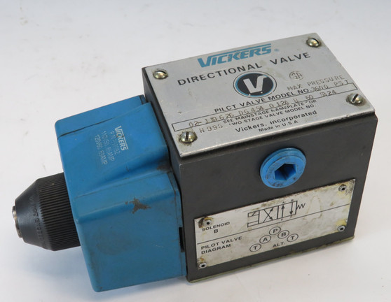 Vickers DG4S4-012A-B-60-S324 Directional Control Valve 3600 psi 120V 60Hz USED