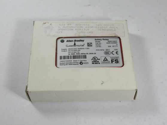 Allen-Bradley 440R-E23097 MSR132EP Series A Guardmaster Safety Relay NOP