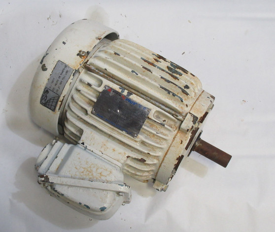 Teco Westinghouse 1-1/2HP 1730rpm 575V 145T TEFC 3Ph 1.6A 60Hz RUST USED