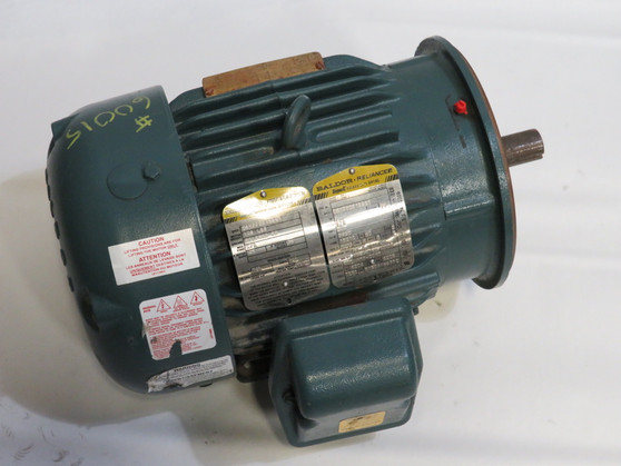 Baldor Severe Duty Motor 3HP 3450rpm 575V 182TC TEFC 3Ph 2.7A 60Hz USED