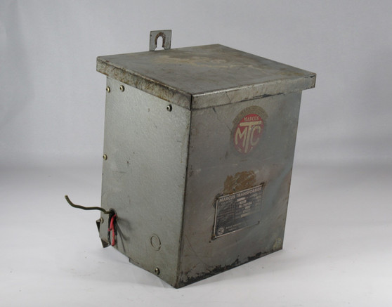 Marcus Type W Transformer 5kVA Pri 600V Sec 120/240V 60Hz 1Ph SHELF WEAR USED