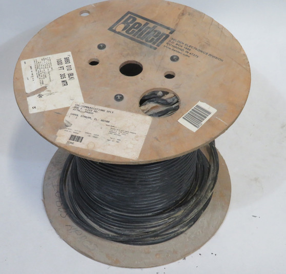 Belden 9860-010-BLK Twinaxial Black Armored Data Cable 16AWG CUT LENGTH NOP