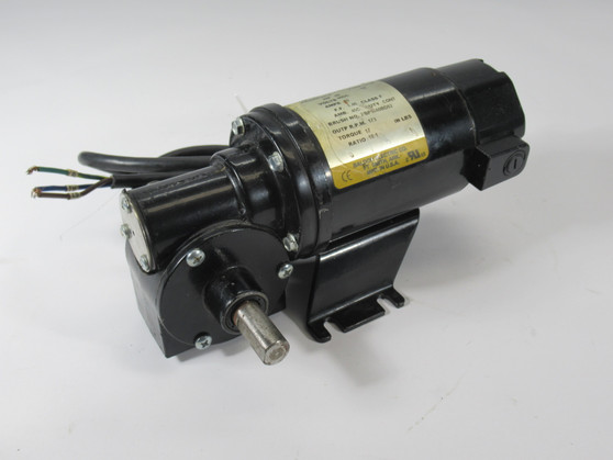 Baldor DC Gearmotor 10:1 17 lb-in .06HP 173RPM 90VDC BA-0 TENV .85A USED