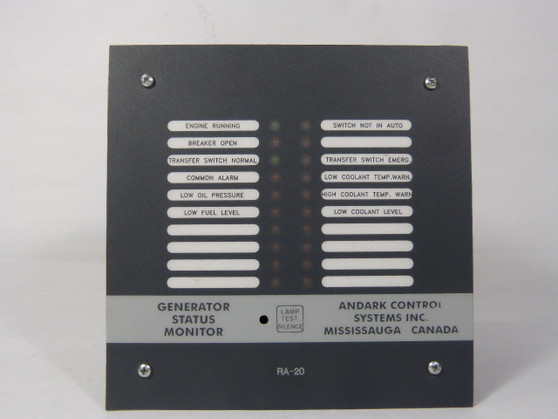 Andark Control RA-20 Generator Status Monitor  USED