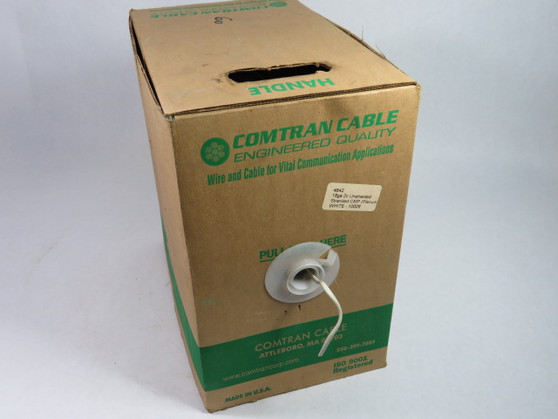 Comtran 4842 Communication Cable 28 Awg 7 Str. 300V 0.148" 988ft WHITE  USED