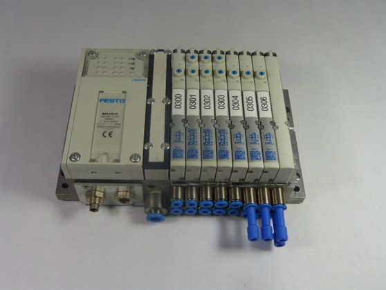 Festo MPA-CPI-VI/B602/AD02 Solenoid Valve Assembly W/ 4 B602 & 3 AD02 USED