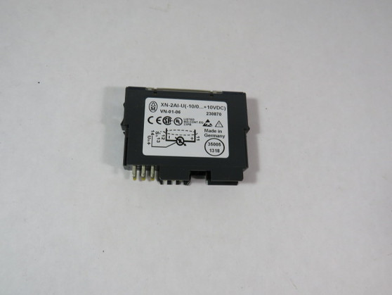 Moeller XN-2AI-U-10-0-10VDC Analog Input Card XI/ON 24VDC 2AI -10-10V  USED