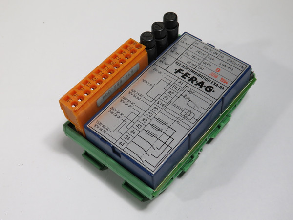 FERAG ESA-RK Relay Combination 24VDC 80mA DAMAGED USED