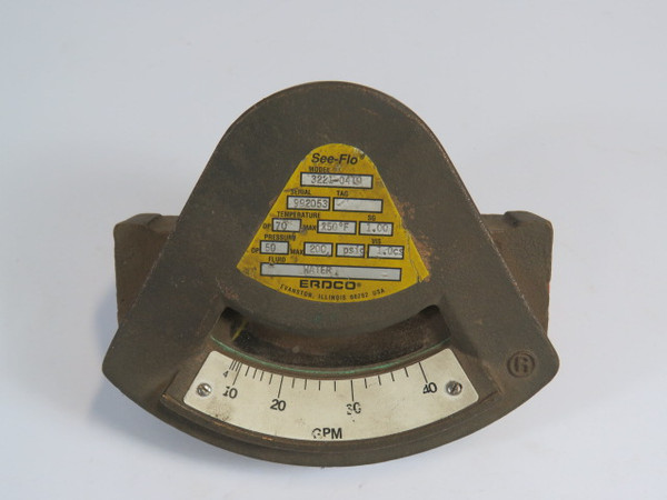 ERDCO 3221-04T0 Flow Meter See-Flo Model for Water USED