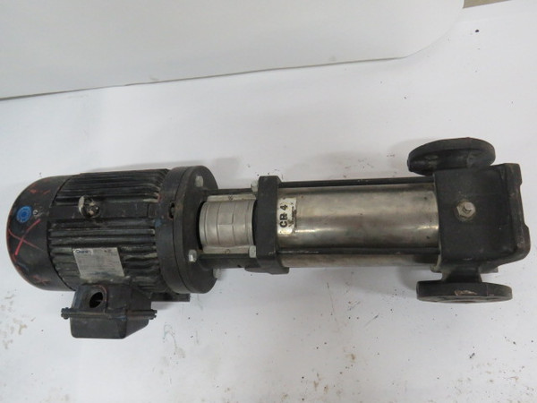 Grundfos CR4-160/14 C/W Motor 5HP 3515RPM 575V 184T TEFC 3Ph 4.7A 60Hz  USED