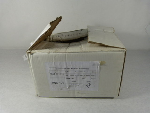 Max Motion 1HP 1740RPM 230/460V 56C TEFC 3Ph 3.0/1.5A 60Hz  NEW