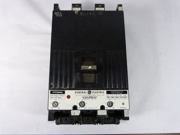 General Electric TKC36800L Circuit Breaker 3Pole 800A 600V  USED