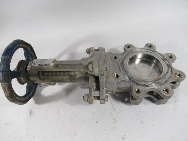 Flow Controls 8J122 Knife Gate Valve Size 4" Heat No. 32 USED