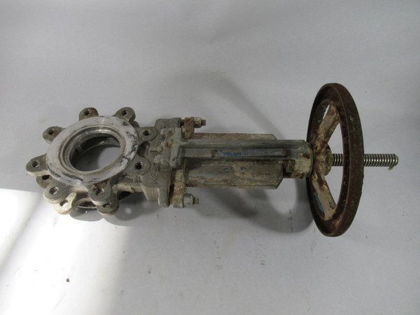 Velan L12-0320C-13BL Knife Gate Valve Size 4" Class 150 Seat Viton A USED