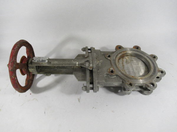 Flow Controls 9A103 Knife Valve Size 6" Body CF8M Heat. No. 5 USED