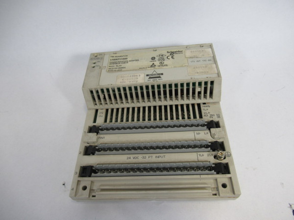 Schneider 170ADI35000 Input Module w/1701NT11000 *Cracks to Case* AS IS
