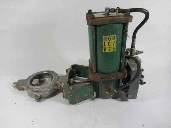 Fisher CN622797 Valve Actuator C/W Butterfly Valve MISSING COVER USED