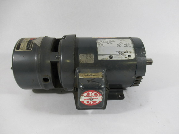 US Motors 1.0HP 1150RPM 575V 145TC TE 3PH 1.44/1.68A 60Hz C/W Brake USED