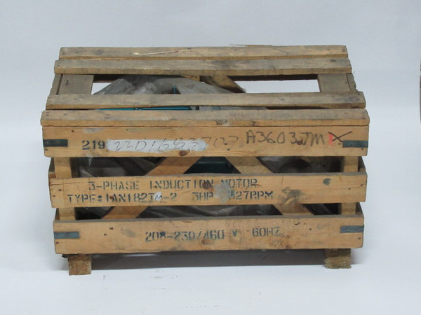 Brook Crompton 3HP 3525RPM 208-230/460V 182JM TEFC 3PH 8.6-7.7/3.9A 60Hz NEW