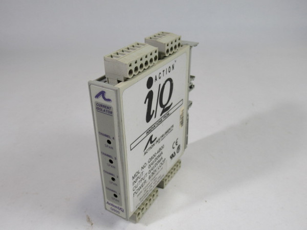 Action Instruments Q500-4B00 4 Channel Loop Powered Current Isolator USED