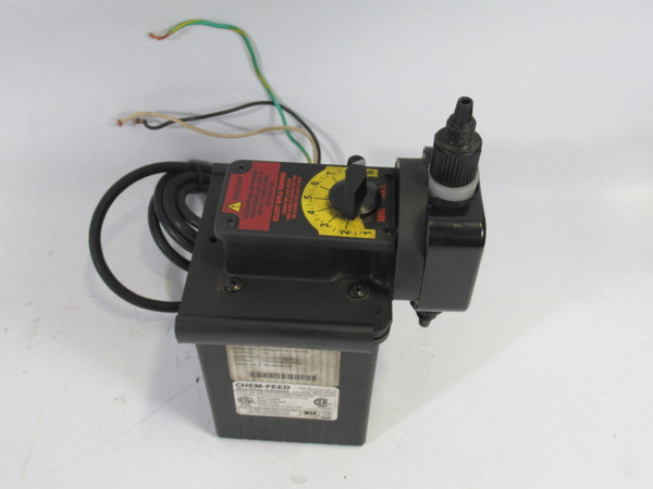 Blue-White C15N402X026V00 Diaphragm Chemical Feed Pump w/Cut Cable USED