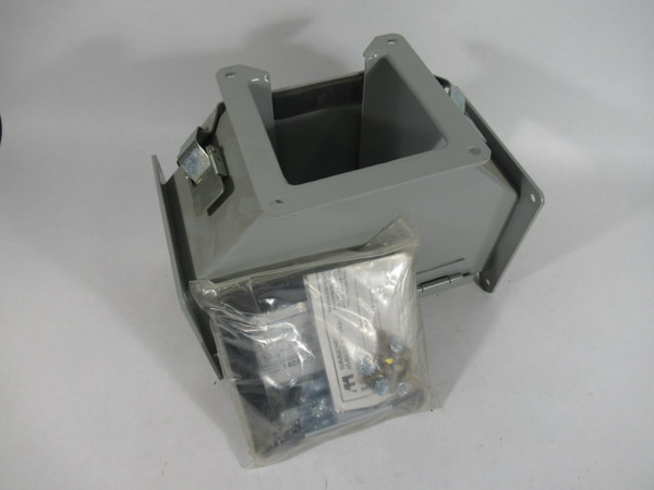 Hammond 1485CTQ Steel Grey 4x4" Tee Wireway Fitting w/1485CH Kit NOP