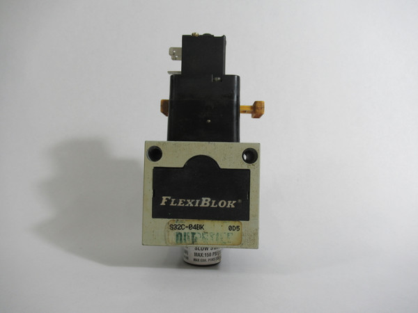 Flexiblok S32C-04BK Solenoid Valve S32-43A 24DC 1.42 Watts 150psi USED