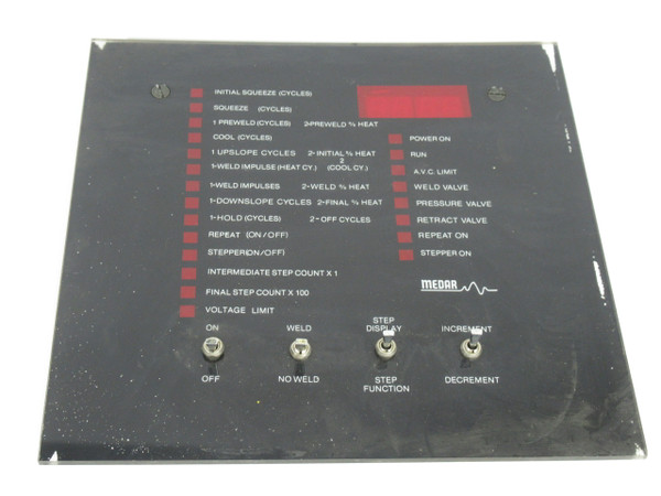 Medar 463-9 Welding Control Board w/ Face Plate Interm. Step/Final Step USED