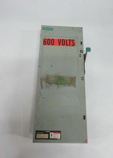 Siemens ID364 Disconnect Switch 200A 600VAC/CA 3P *No Base Fuse Holder* USED