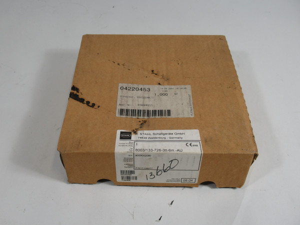 Stahl 8003/133-726-3tt-6 Panel Mount Selector Switch Device c/w 6m Cable NEW