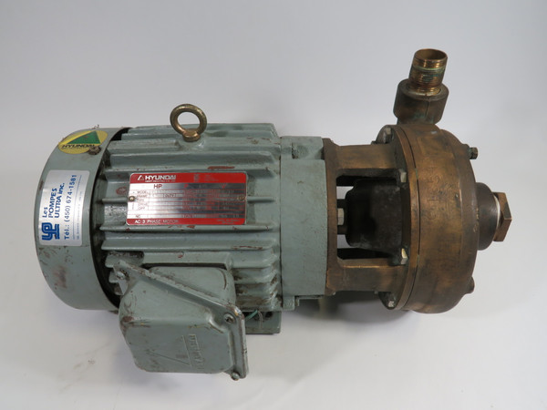 Generic 16543 Centrifugal Pump C/W Hyundai AC Motor 2HP 3450RPM SHELF WEAR USED