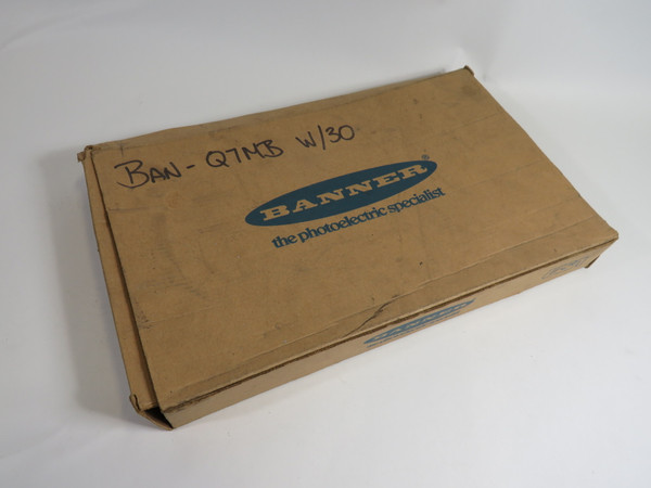 Banner 72490 Flat-Pak Sensor 10-30VDC 30' Cable Q7MB-W/30 NEW