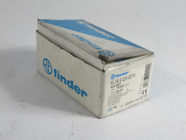 Finder 55.34.9.024.0074 Power Relay 24VDC Coil 14-Pin 7A *10-PACK* NEW
