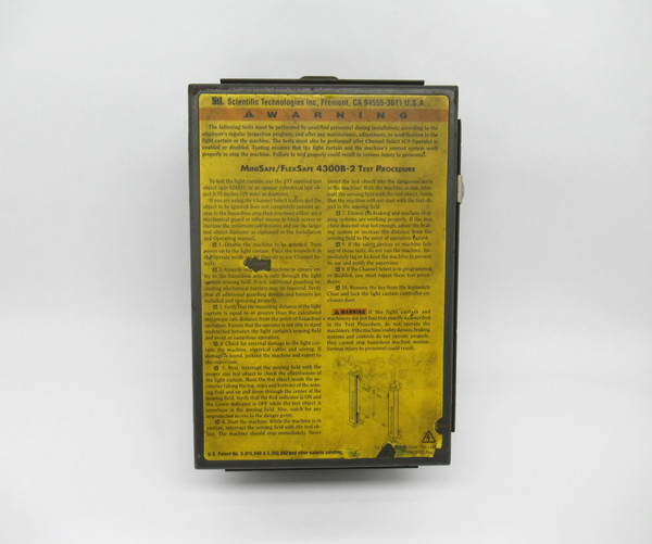 STI MS4320B-2 43268-0200 Minisafe Light Curtain Controller W/ 2 Keys 115VAC USED