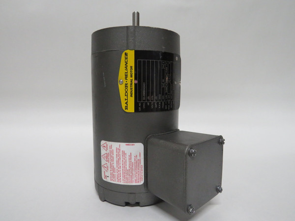 Baldor 0.25HP 3450RPM 575V 42C TENV 3Ph 0.35A 60Hz NO FEET USED