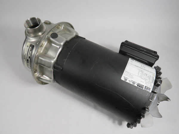 Goulds NPE Centrifugal Pump C/W Weg Motor 1-1/4x1-1/2-6" 4-7/8" Impeller USED