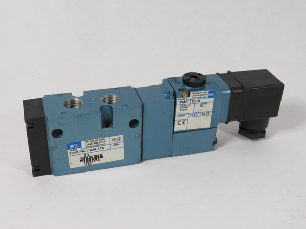MAC 811C-PM-112JA-175 5/2-Way Solenoid Valve 1/4" NPT 110V@50Hz 120V@60Hz NOP