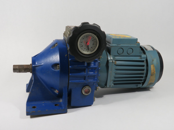 ABB Motori 0.9Kw 1710rpm 317/550V 3Ph  C/W Gear Reducer 190/1000 Ratio USED