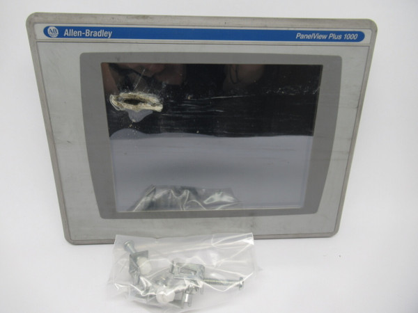 Allen-Bradley 2711P-RDT10C Panelview 1000 Color Touch Display SCREEN DAMAGE USED