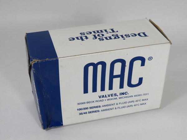 Mac 55B-11-PI-501JM-K 3Way Solenoid Valve 24DC@6W 30-150 PSI 1/4" DMG BOX NEW