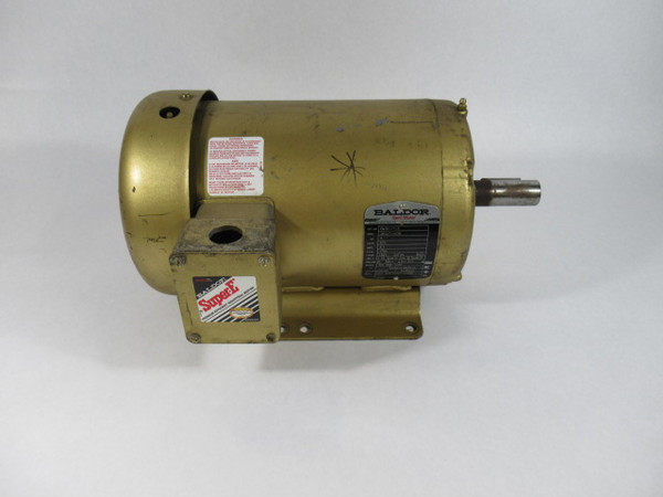Baldor 3HP 1760RPM 575V 182T TEFC 3PH 3.1A 60HZ USED