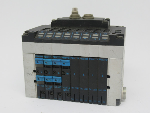 Festo CPV10-VI-10P-10-8C-FB-R-Y-CJCM4L Solenoid Valve Manifold Assembly USED
