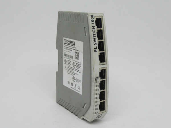 Phoenix Contact FL-SWITCH-1108N Ethernet Switch 8-Port *MISSING CONNECTOR* USED